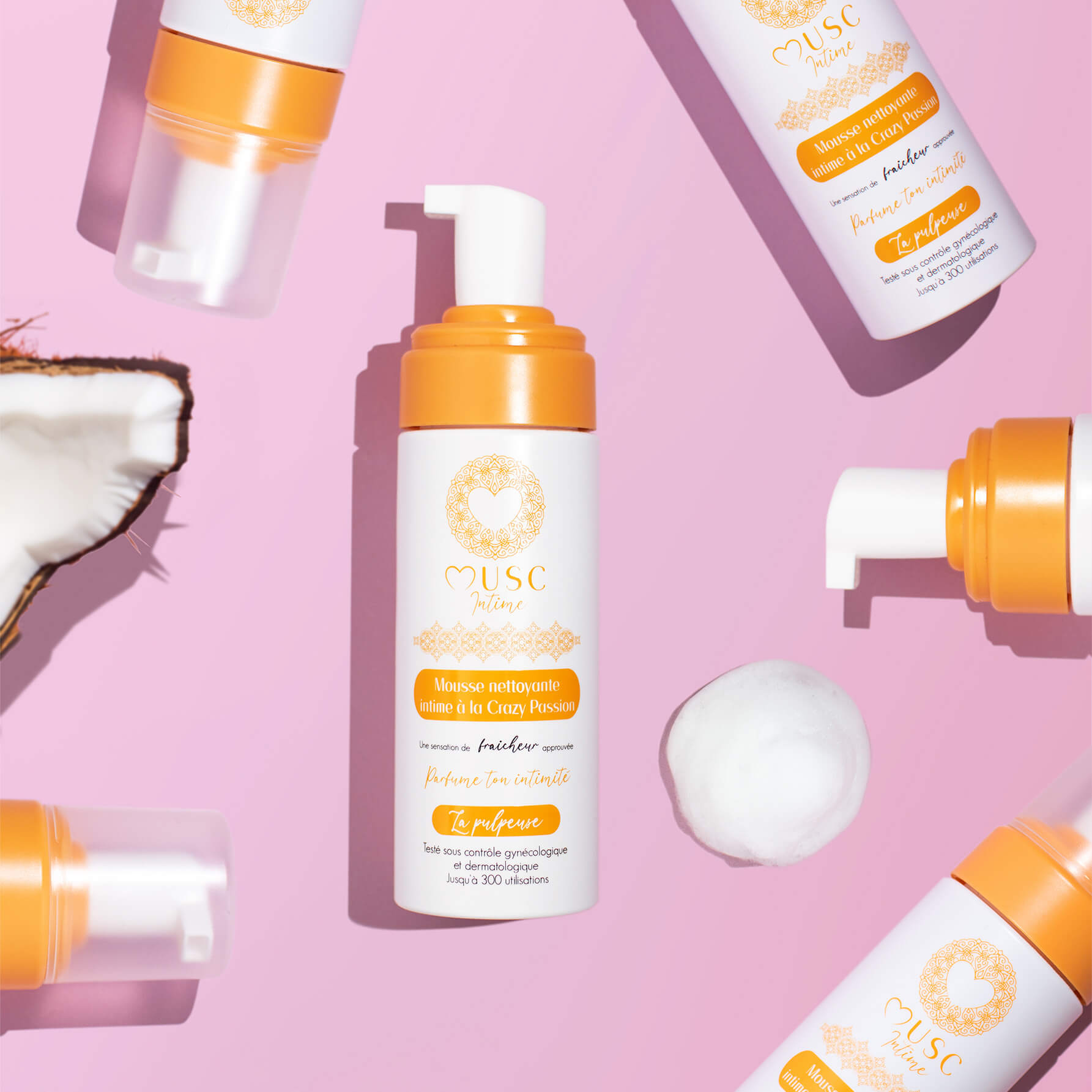 Mousse nettoyante intime à la Crazy Passion - La Pulpeuse (150ml)