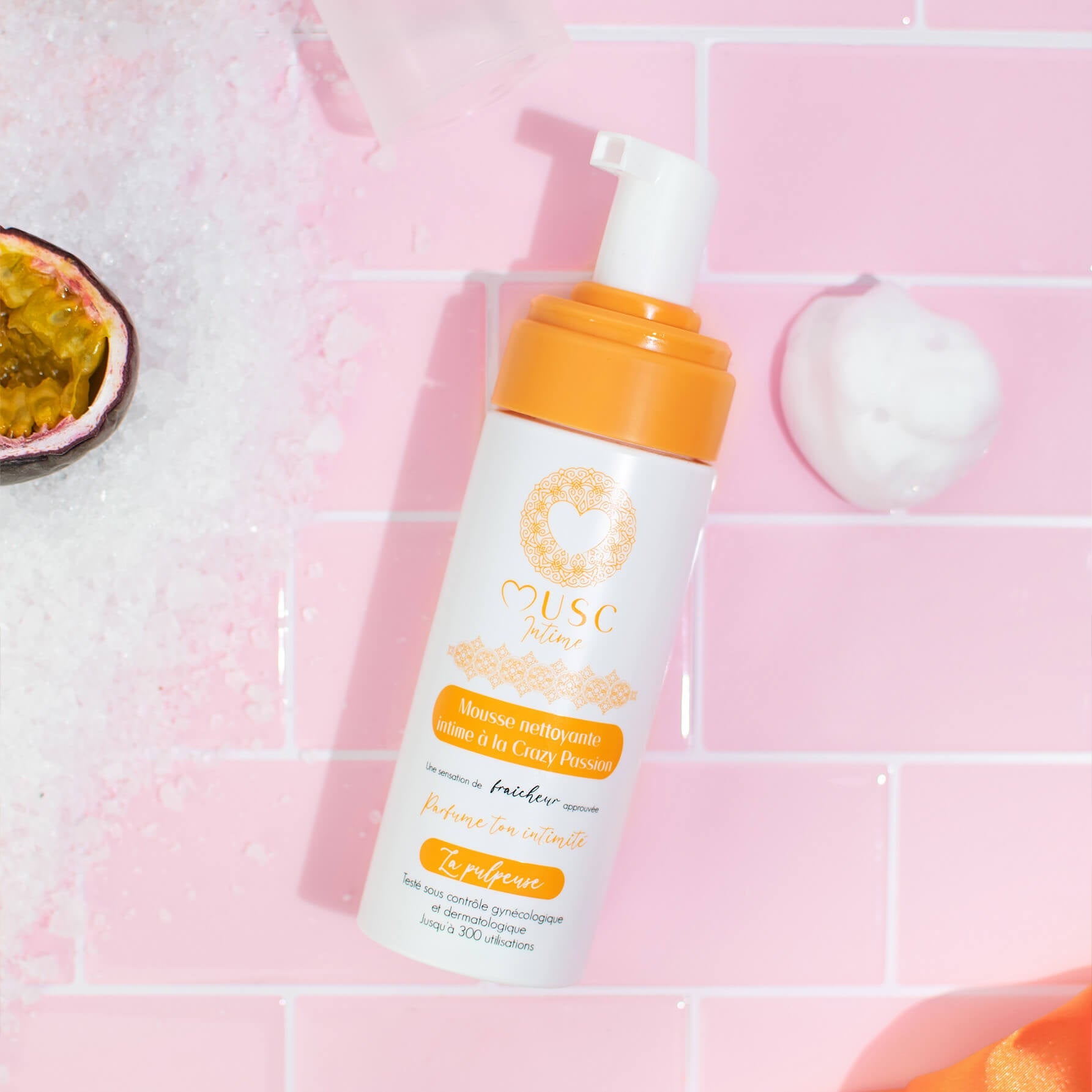 Mousse nettoyante intime à la Crazy Passion - La Pulpeuse (150ml)