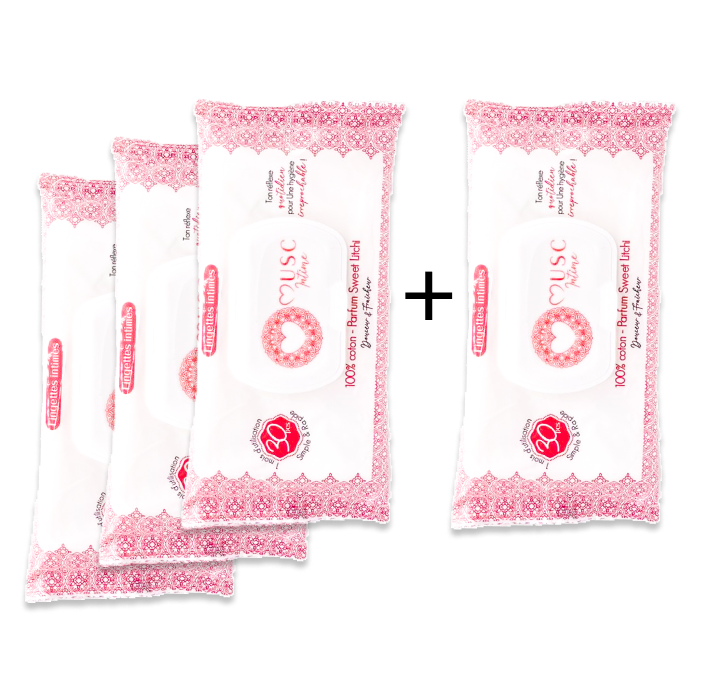 Lingettes toilette intime au Sweet Litchi - La Délicieuse x30