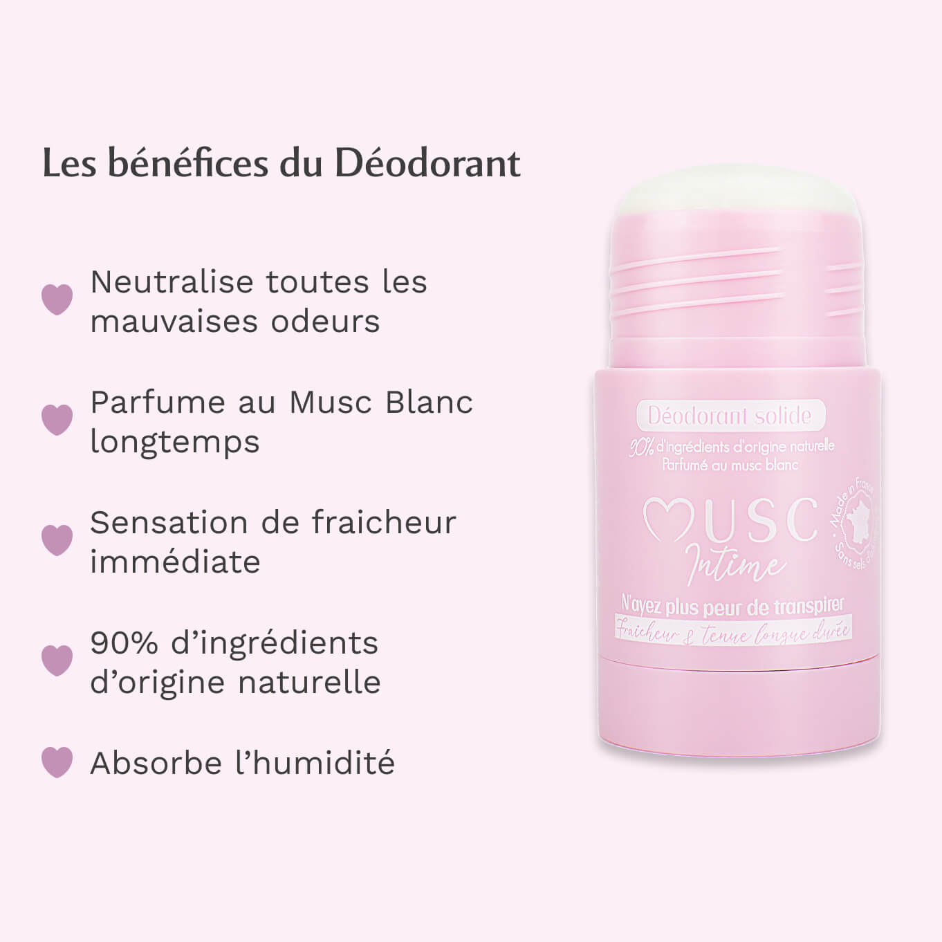 Parfum Corps + Parfum Cheveux + Déo Musc Blanc