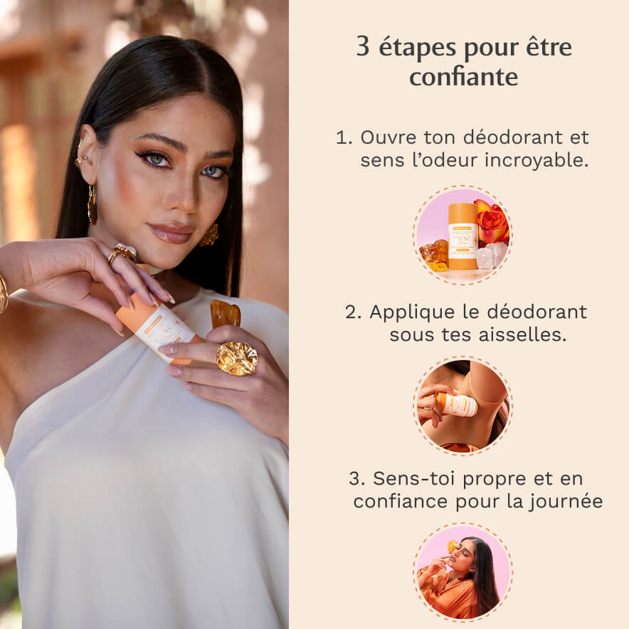 3 Déodorants naturels Amber Flower