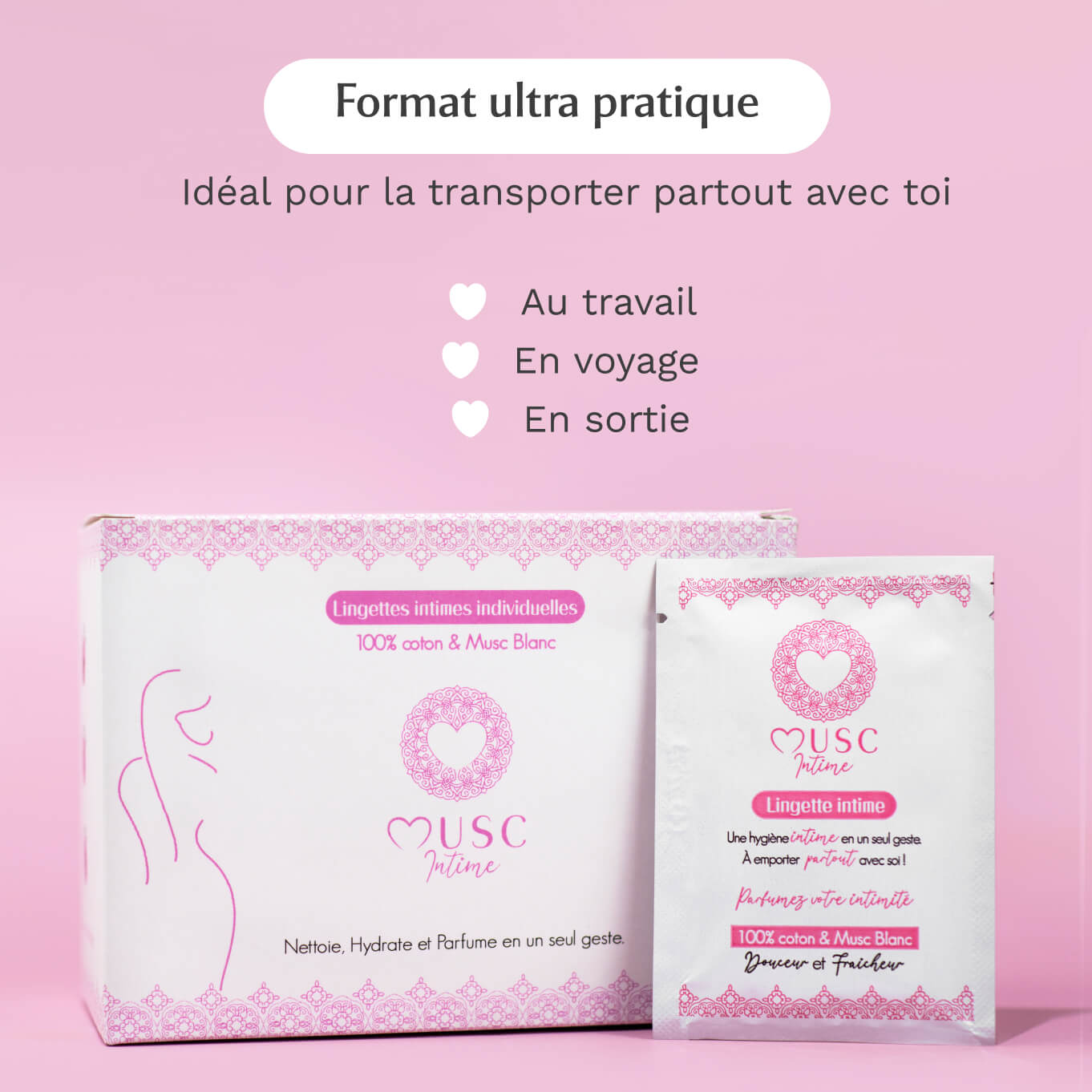 Lingettes toilette intimes - Boite de 30pcs