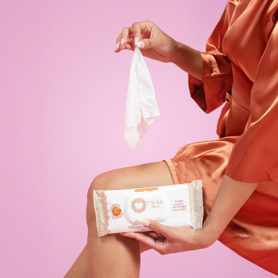 Lingettes Intimes - Paquet de 30 - Amber Flower - La Précieuse