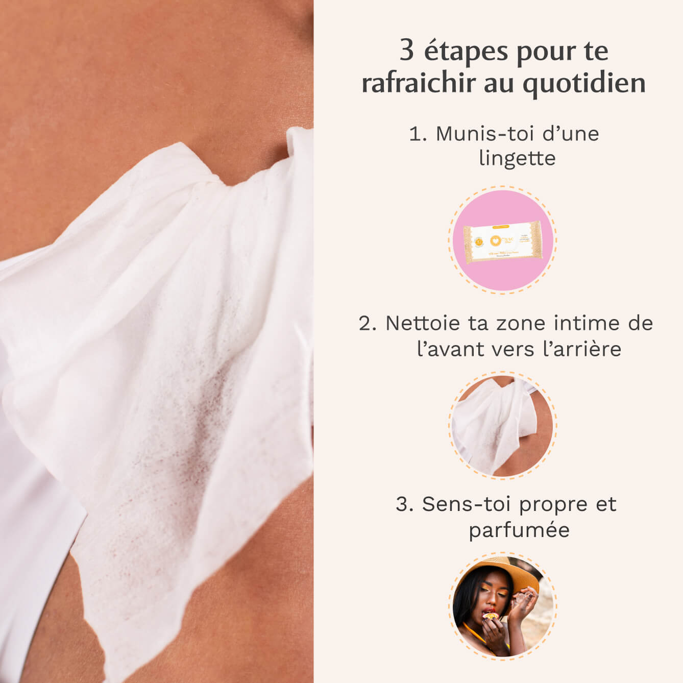 Lingettes toilette intime - Paquet de 30 à la Crazy Passion - La Pulpeuse