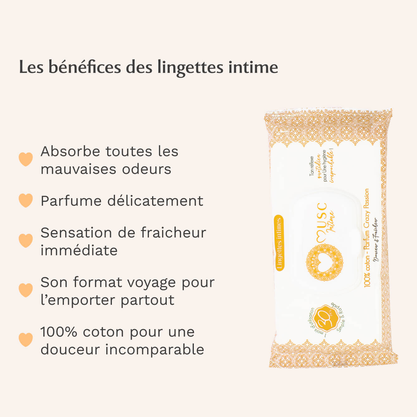 Lingettes toilette intime - Paquet de 30 à la Crazy Passion - La Pulpeuse