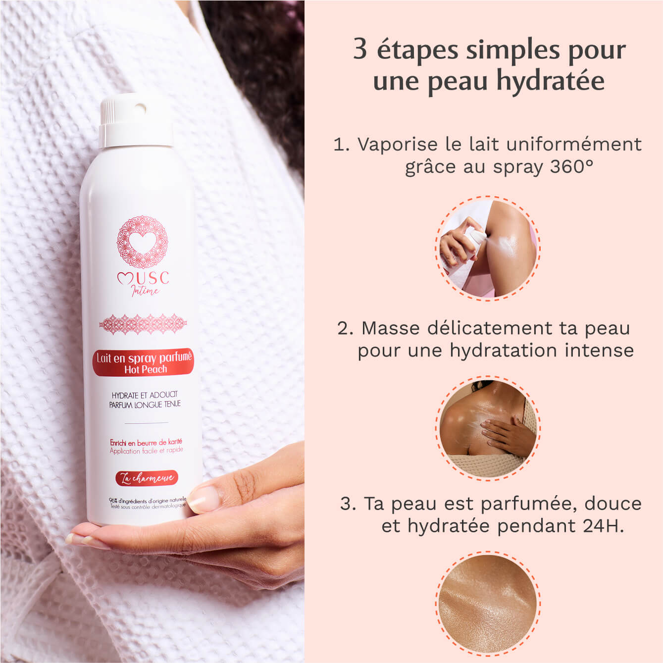 Lait en spray parfumé Hot Peach - La Charmeuse