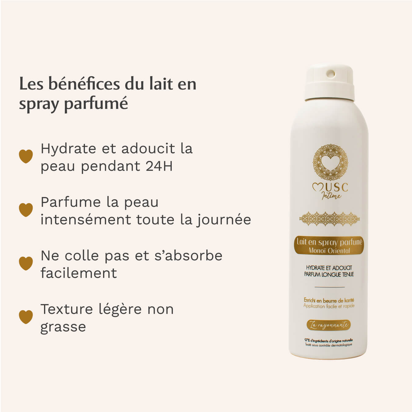 Lait en spray parfumé Monoï Oriental - La Rayonnante