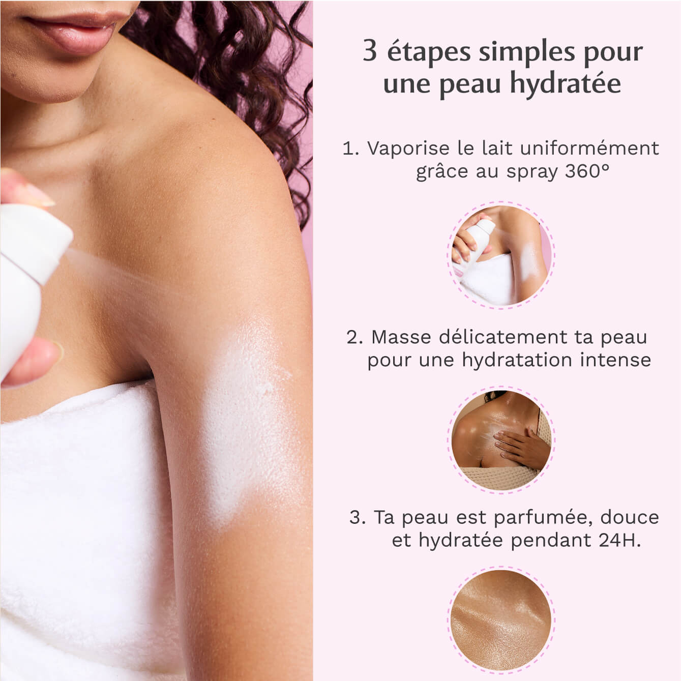 Lait en spray parfumé Musc Blanc - L'Irrésistible