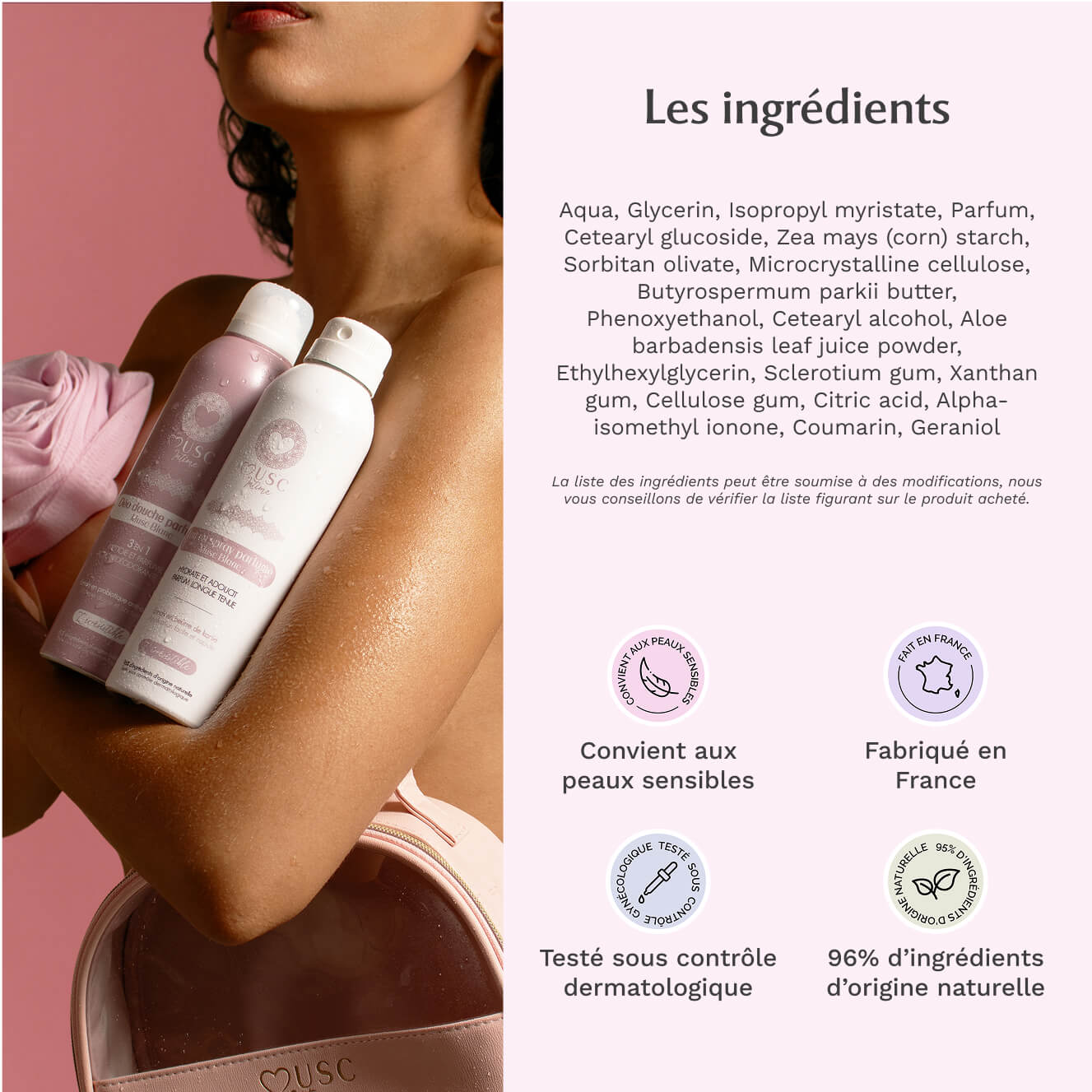Lait en spray parfumé Musc Blanc - L'Irrésistible