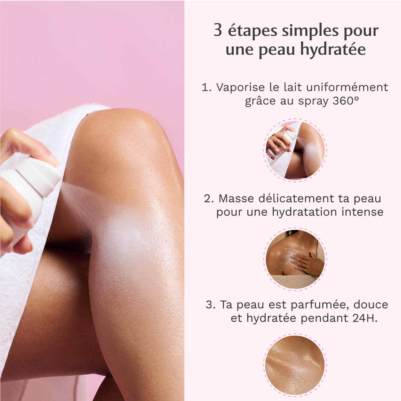 Lait en spray parfumé Rose Mystik - L’Envoutante