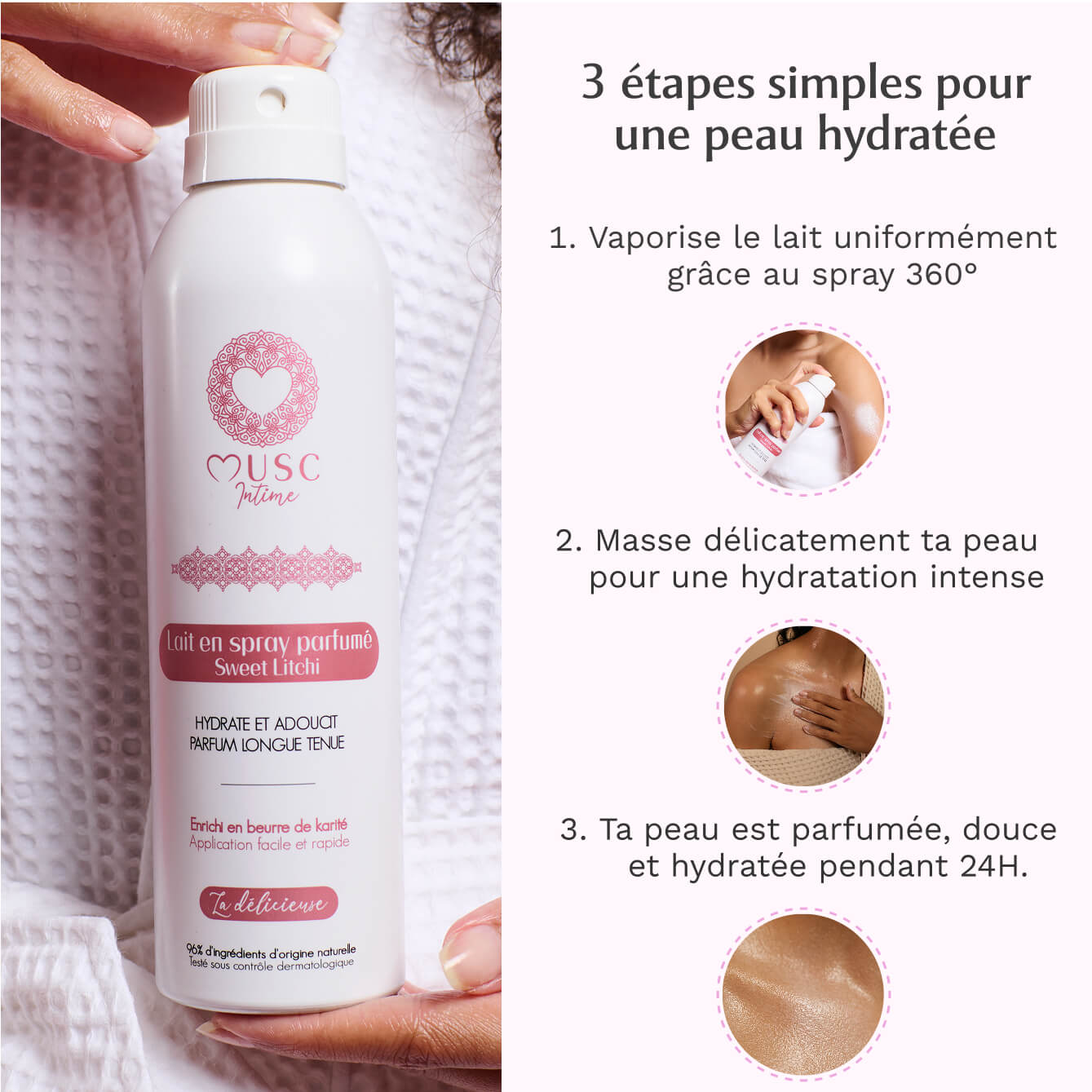 Lait en spray parfumé Sweet Litchi - La Délicieuse