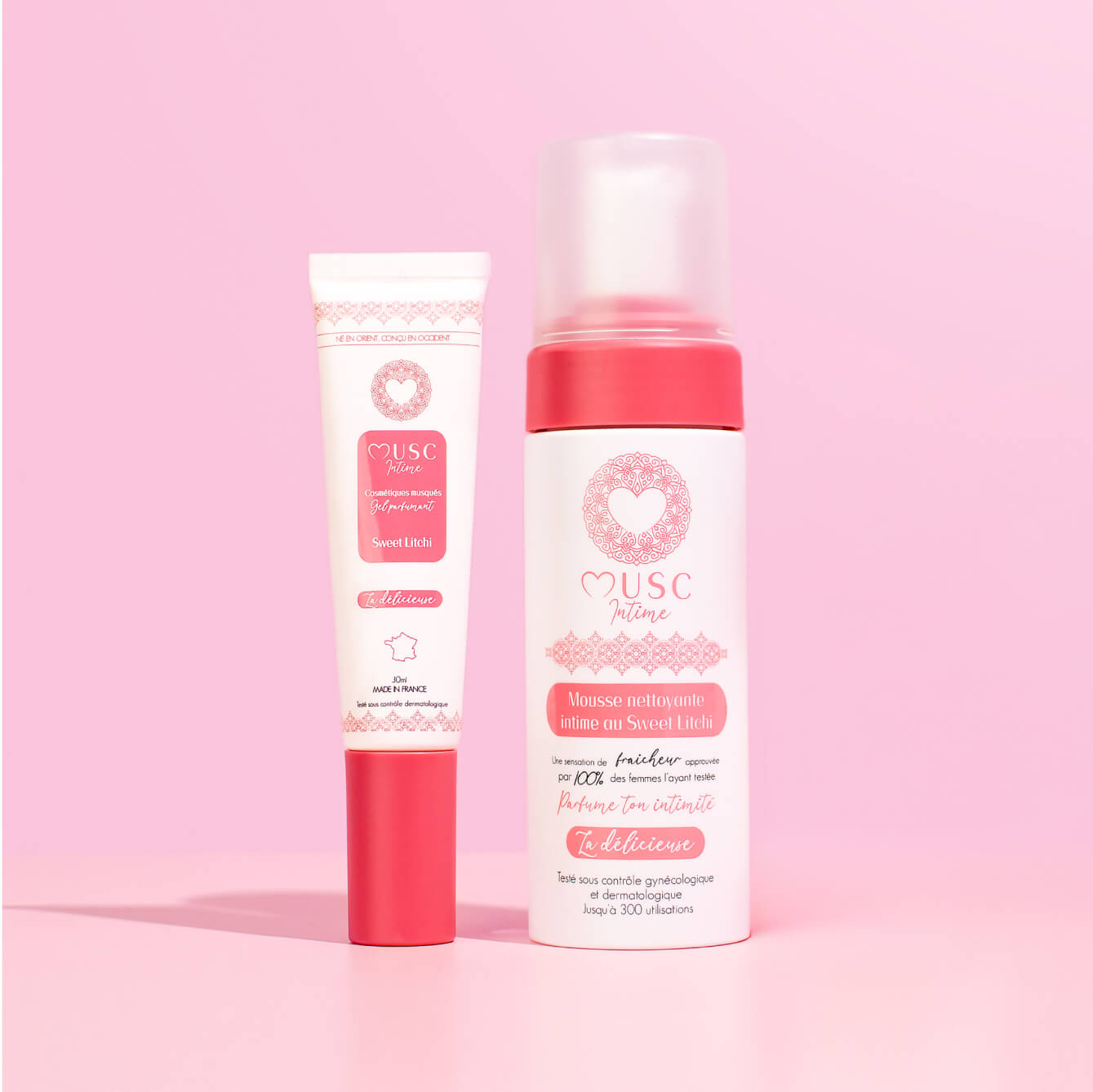 Gel Parfumant + Mousse Nettoyante Sweet Litchi