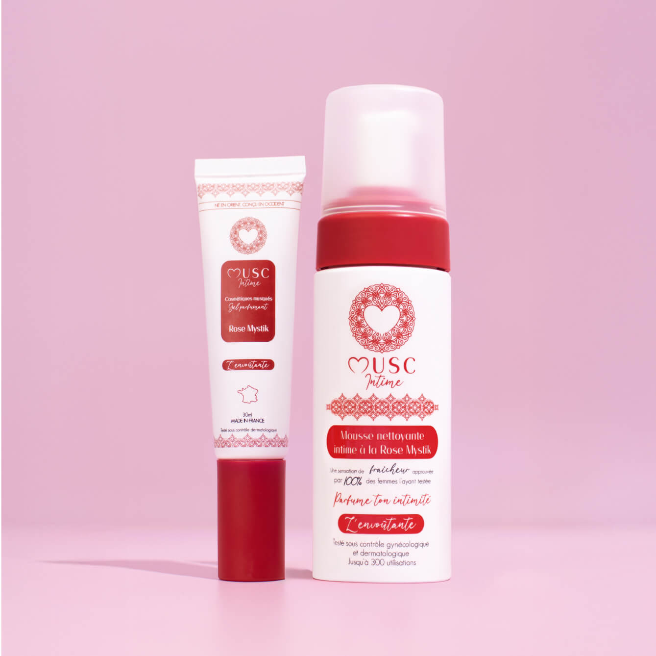 Gel Parfumant + Mousse Nettoyante Rose Mystik