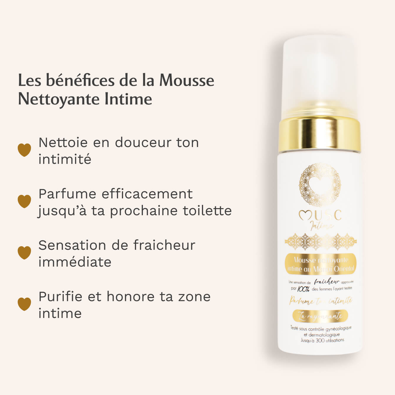 Mousse nettoyante intime au Monoï Oriental - La Rayonnante (150ml)