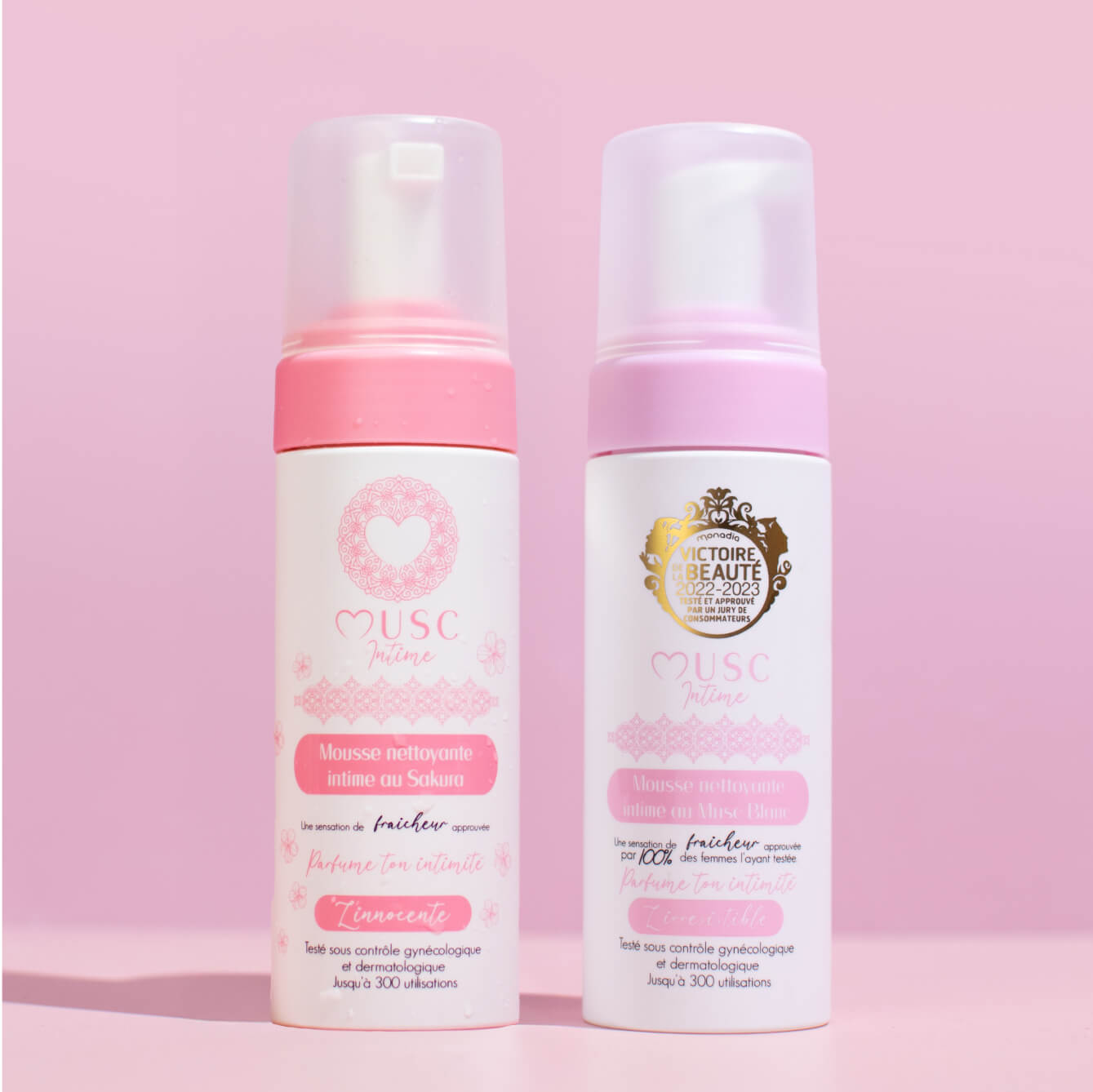 1 Mousse Intime Sakura + 1 Mousse Musc Blanc