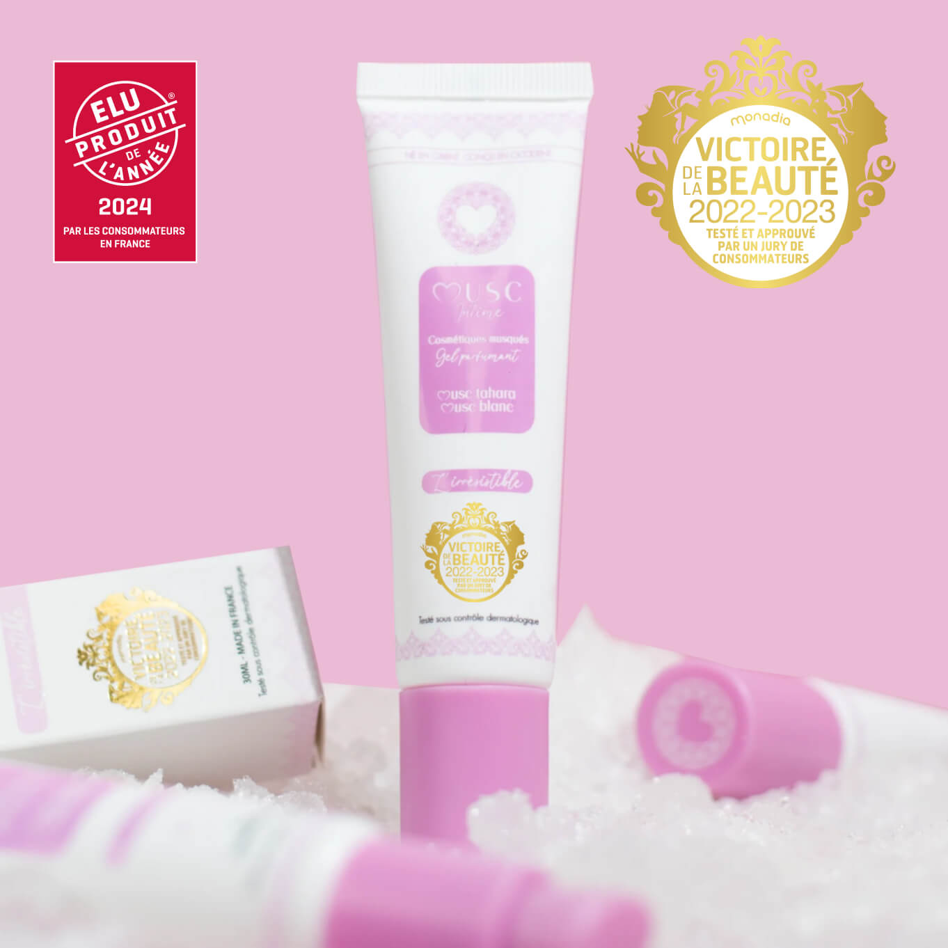 Gel parfumant l'irrésistible au Musc Blanc (30ml)