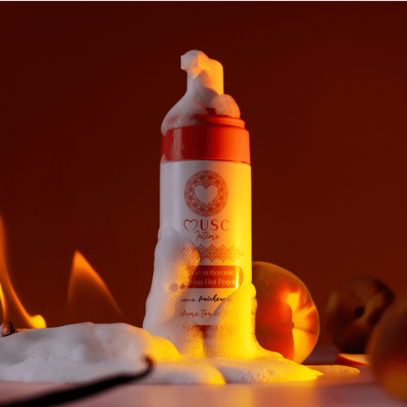 Mousse nettoyante intime à la Hot Peach - La Charmeuse (150ml)