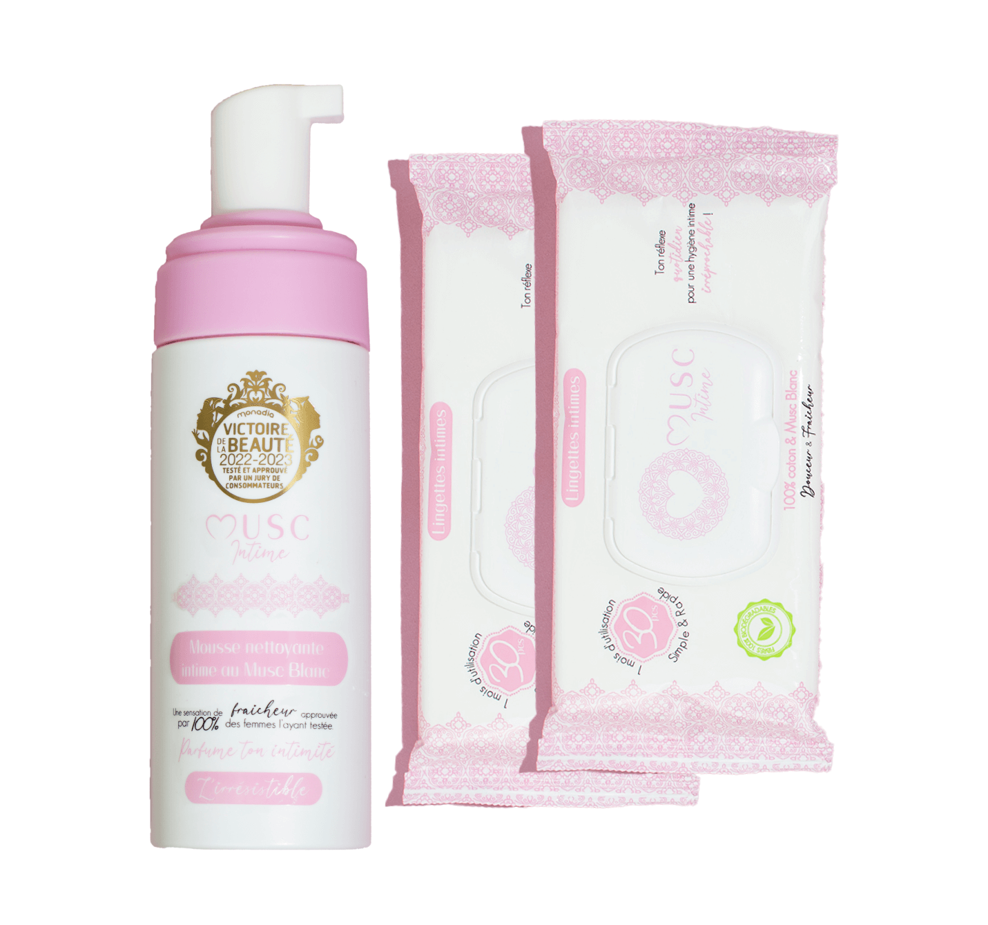 Mousse nettoyante intime au Musc Blanc (150ml)