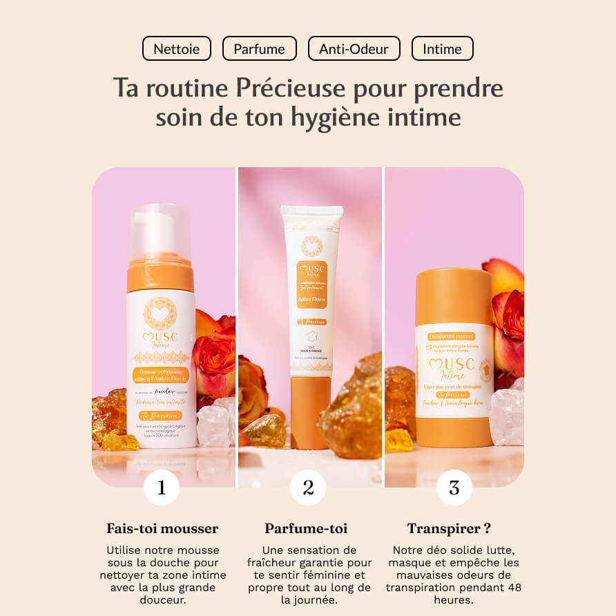 3 Déodorants naturels Amber Flower