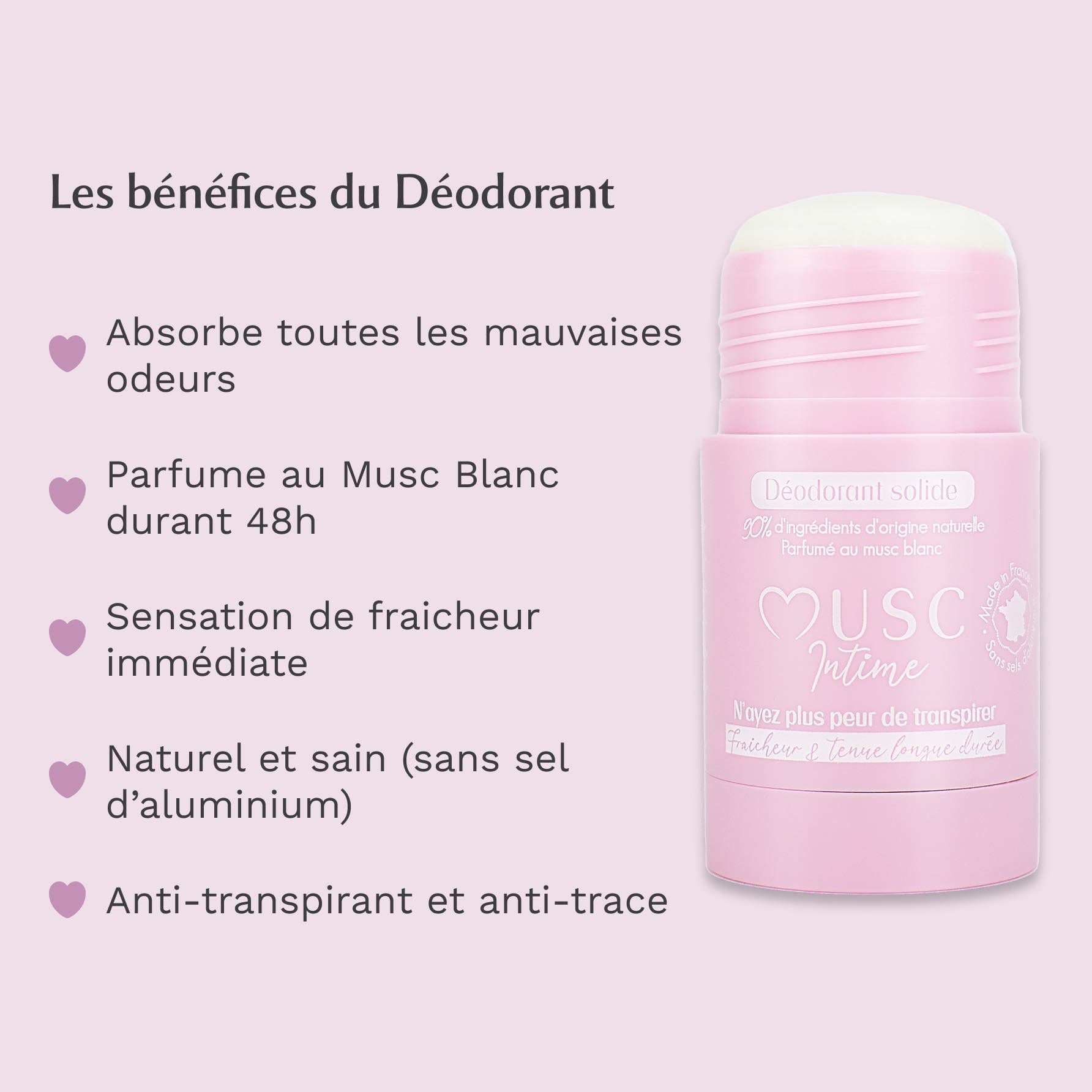 Déodorant naturel au Musc Blanc