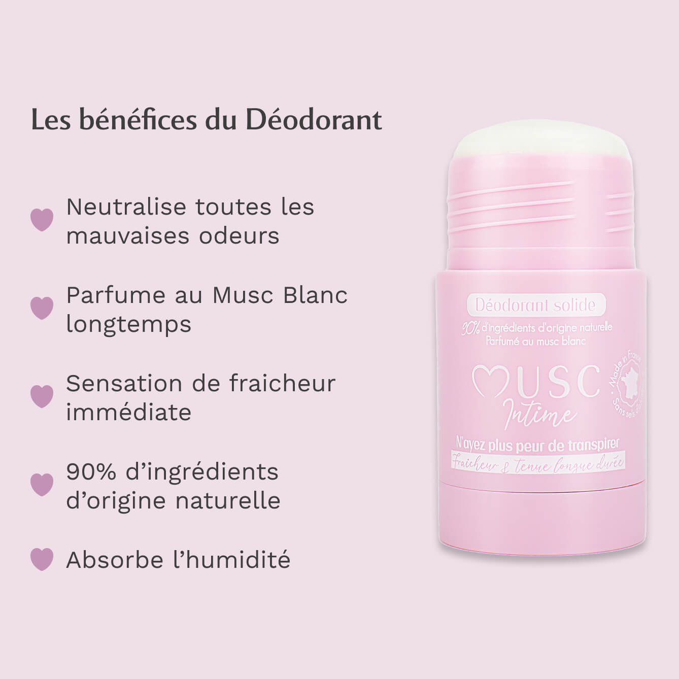 Déodorant Naturel Musc Blanc