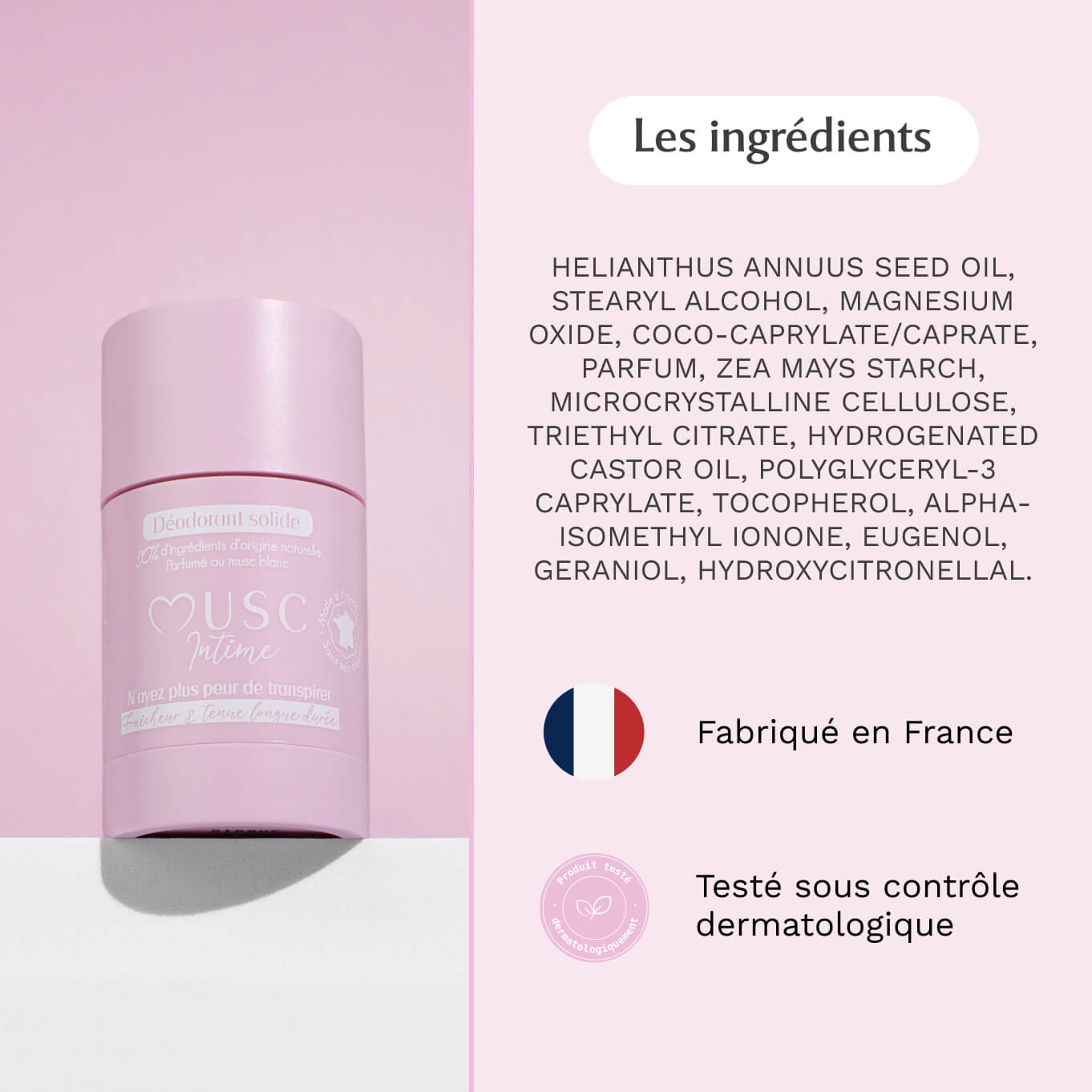 Déodorant Naturel Musc Blanc