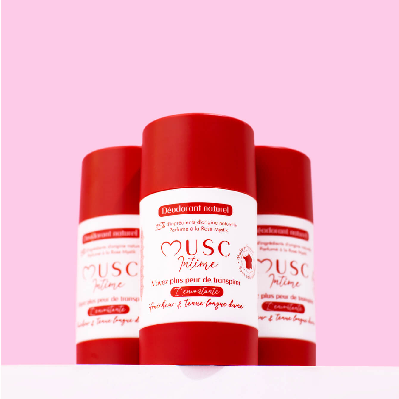 3 Déodorants naturels Rose Mystik